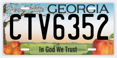 GA license plate CTV6352