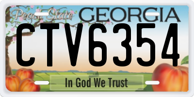GA license plate CTV6354