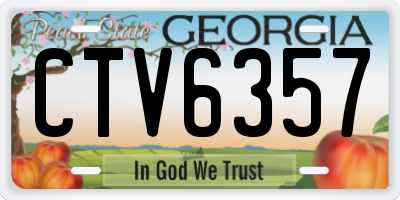 GA license plate CTV6357