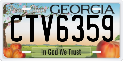 GA license plate CTV6359