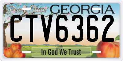 GA license plate CTV6362