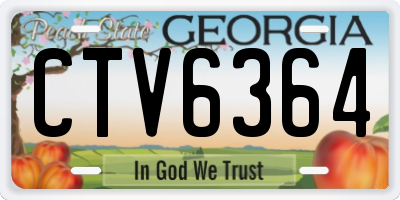 GA license plate CTV6364