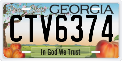 GA license plate CTV6374