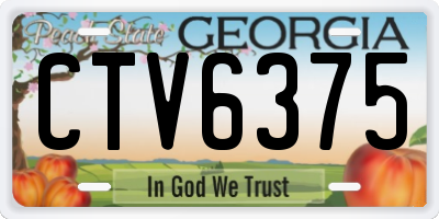 GA license plate CTV6375