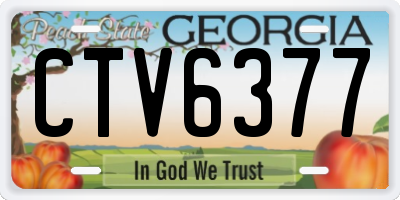 GA license plate CTV6377