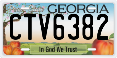 GA license plate CTV6382