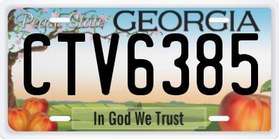 GA license plate CTV6385