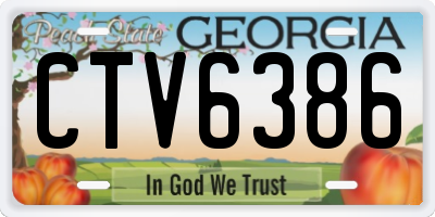 GA license plate CTV6386