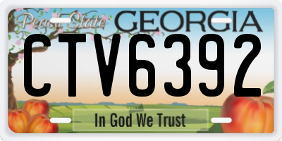 GA license plate CTV6392