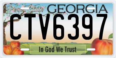 GA license plate CTV6397