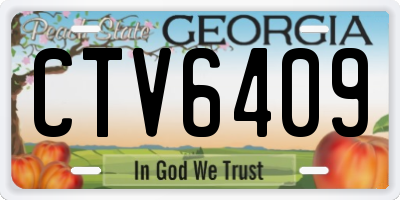 GA license plate CTV6409