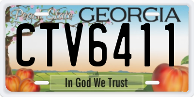GA license plate CTV6411