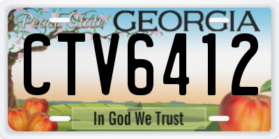 GA license plate CTV6412