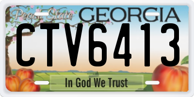 GA license plate CTV6413