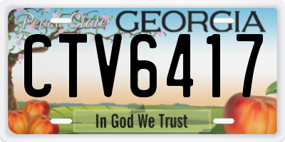 GA license plate CTV6417