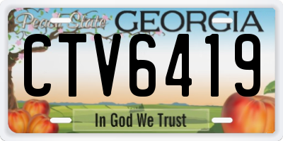 GA license plate CTV6419