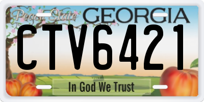 GA license plate CTV6421
