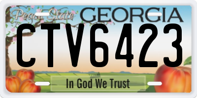 GA license plate CTV6423