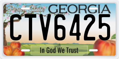 GA license plate CTV6425