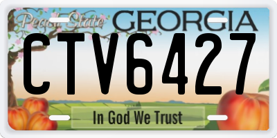 GA license plate CTV6427