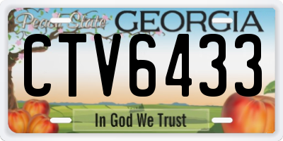GA license plate CTV6433