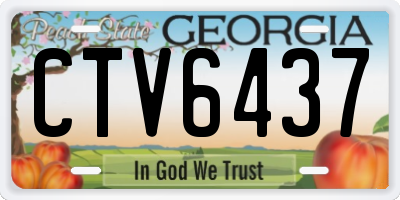 GA license plate CTV6437