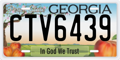 GA license plate CTV6439