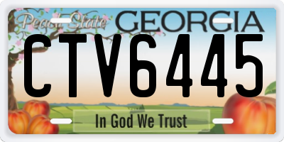 GA license plate CTV6445