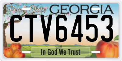 GA license plate CTV6453