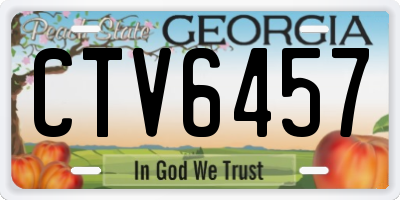 GA license plate CTV6457