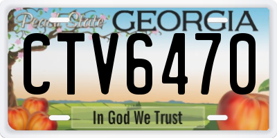 GA license plate CTV6470