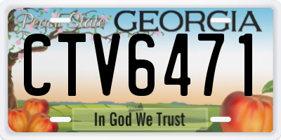 GA license plate CTV6471