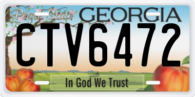 GA license plate CTV6472