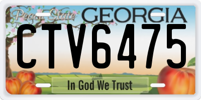 GA license plate CTV6475