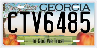 GA license plate CTV6485