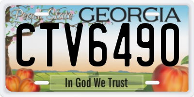 GA license plate CTV6490