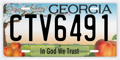 GA license plate CTV6491