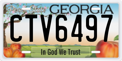 GA license plate CTV6497