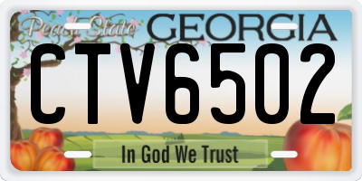 GA license plate CTV6502