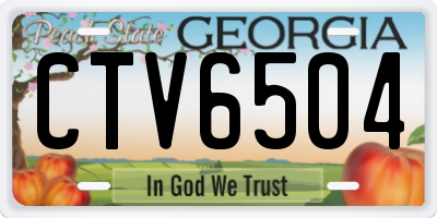 GA license plate CTV6504