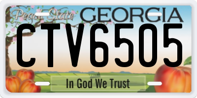GA license plate CTV6505