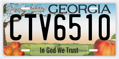 GA license plate CTV6510