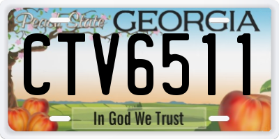 GA license plate CTV6511