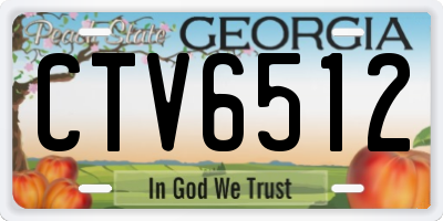 GA license plate CTV6512