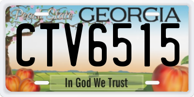 GA license plate CTV6515