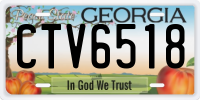 GA license plate CTV6518