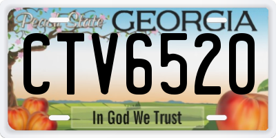 GA license plate CTV6520