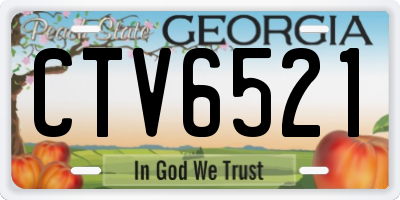 GA license plate CTV6521