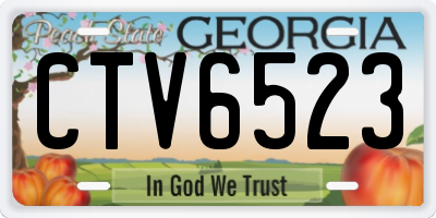 GA license plate CTV6523