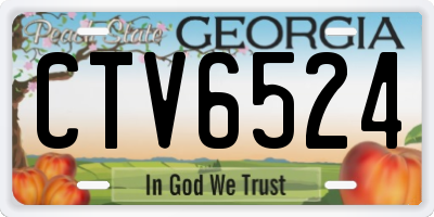 GA license plate CTV6524